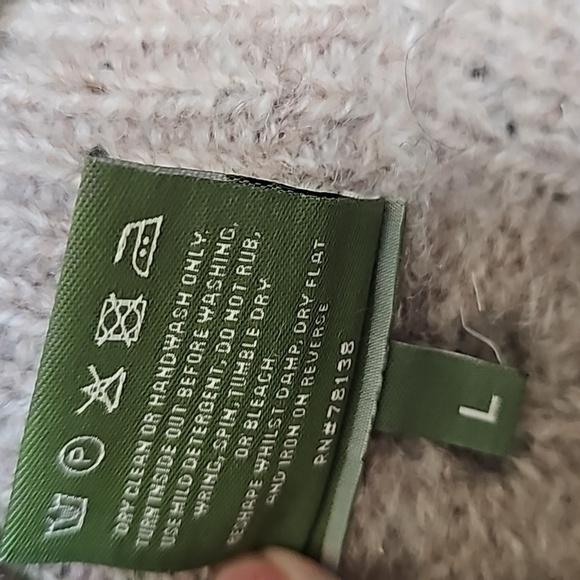 Shannon woolen mills 100% pure new wool Chunky Knit Zip Up Jacket Large - Picture 6 of 9